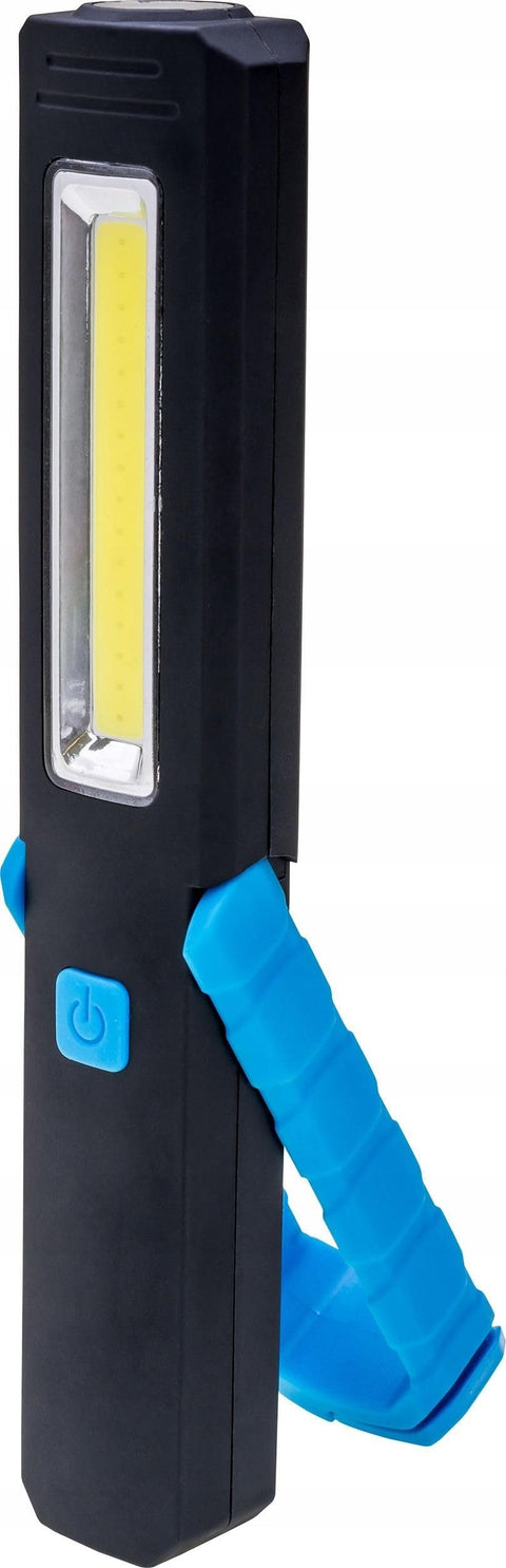 Volura LED Workshop Light, 3W, Black and Blue, Magnetic Hook, Batteries Included