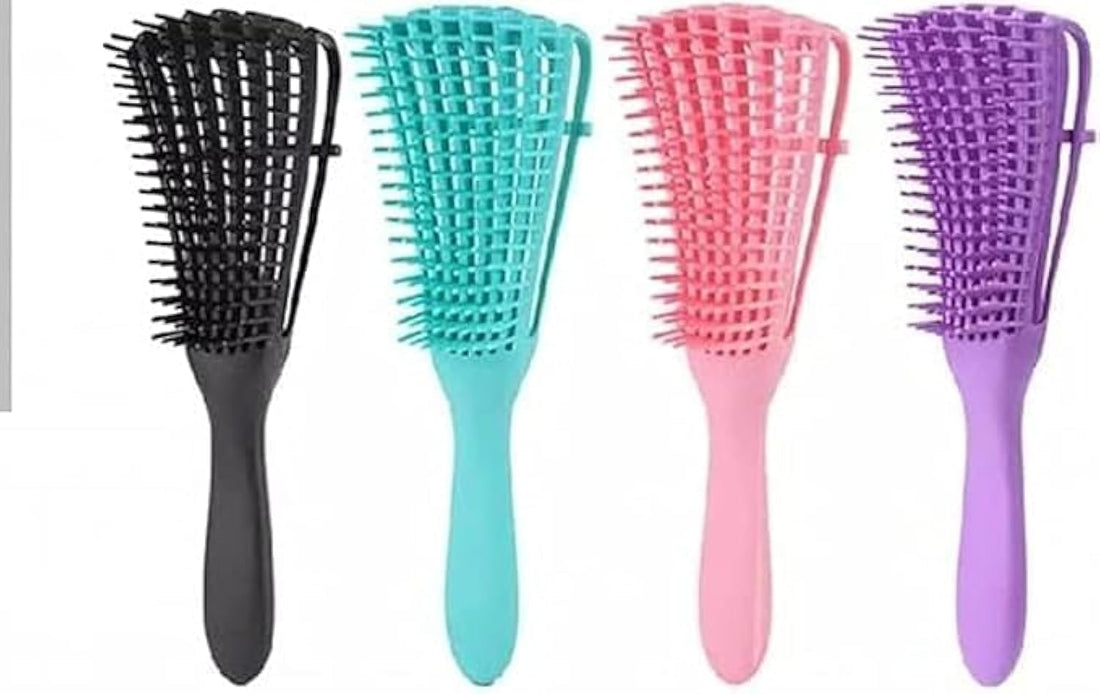 Anti Static Hair Brush, Anti-Knot Massage Comb Detangling Hair Straightening Brush Pain Free Hair Straightening Brush for Women Men Kids Long Thick Curly - Multicolor
