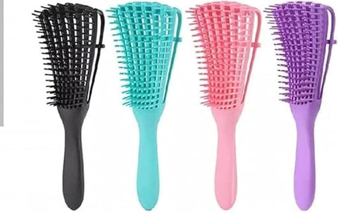Anti Static Hair Brush, Anti-Knot Massage Comb Detangling Hair Straightening Brush Pain Free Hair Straightening Brush for Women Men Kids Long Thick Curly - Multicolor