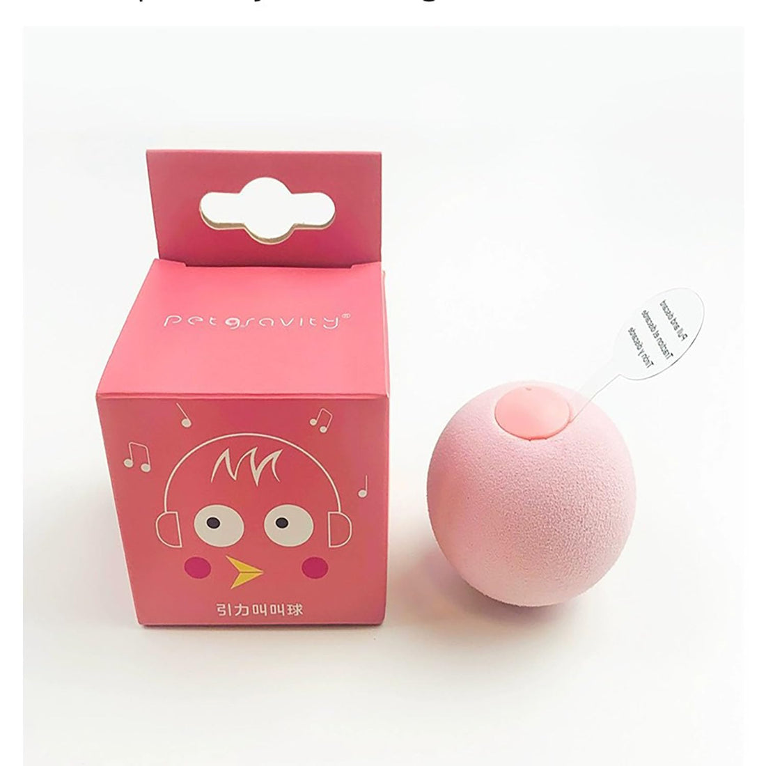 Smart Cat Interactive Ball - Pet Gravity Ball and Self Moving Bouncing Rotating Wicked Air with Frog/Cricket/Bird Sounds，Active Rolling Balls for Cats (Pink)