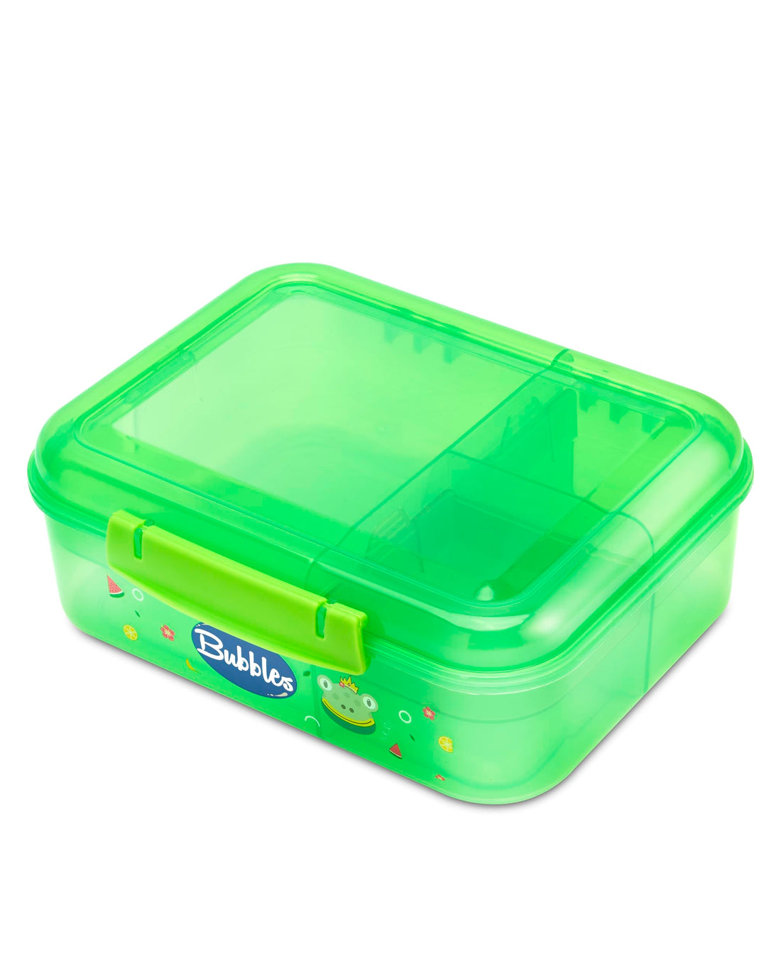 Bubbles Hero 4-Compartment Leak-Proof Lunch Box - Ideal Portion Sizes children and adults Durable, Drop-Proof, Dishwasher Safe, BPA-Free, & Made with Food-Safe Materials (Green) 1.65 litre capacity