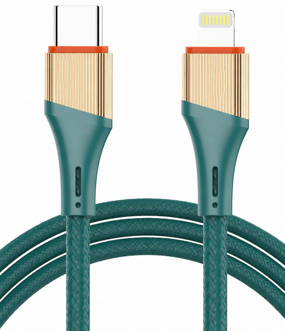 Compatible with LDNIO LC632i 30W USB-C to Lightning 2 Meter Braided Cable Super Speed Compatible with iPhone7/8//X/XS MAX/ 11/12/13/14/15 (Green, USB-C To Lightning 2 meter 30w)