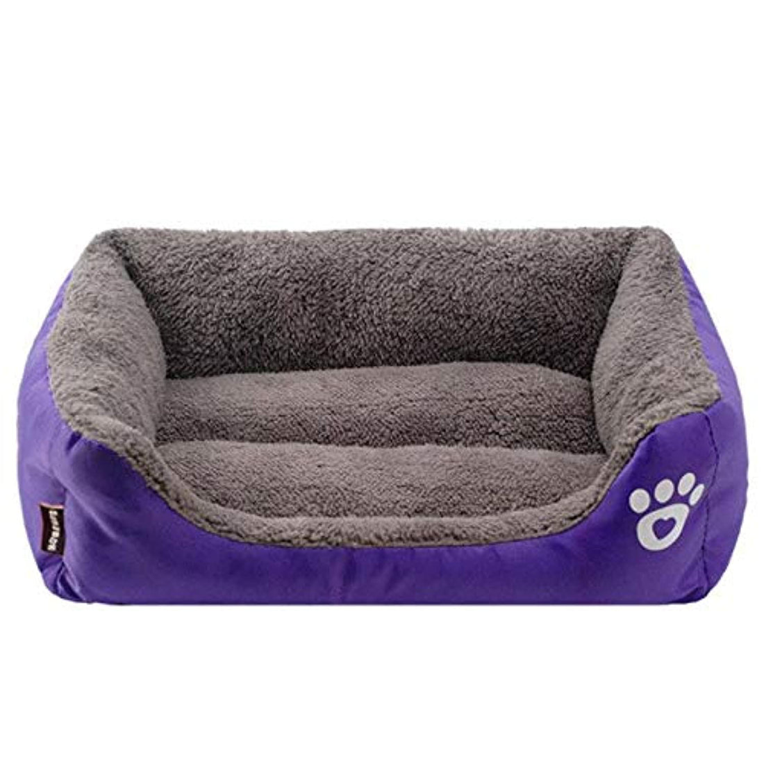MORO Small Size Pet Dog Cat Bed, Self Warming Orthopedic Lambs Wool Rectangle Shape Puppy Bed for Small Dog Cats, Pet Dog Cat Bed Puppy Cushion House Soft Warm Sofa Kennel Dog Mat Blanket Purple