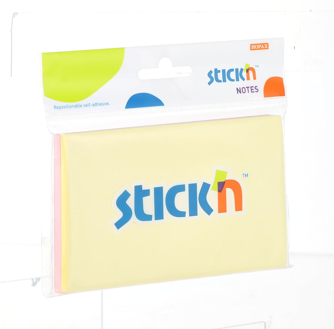 HOPAX-Stick'n 21096 Sticky Note 76X127 mm - Yellow Pink, 50 Sheets