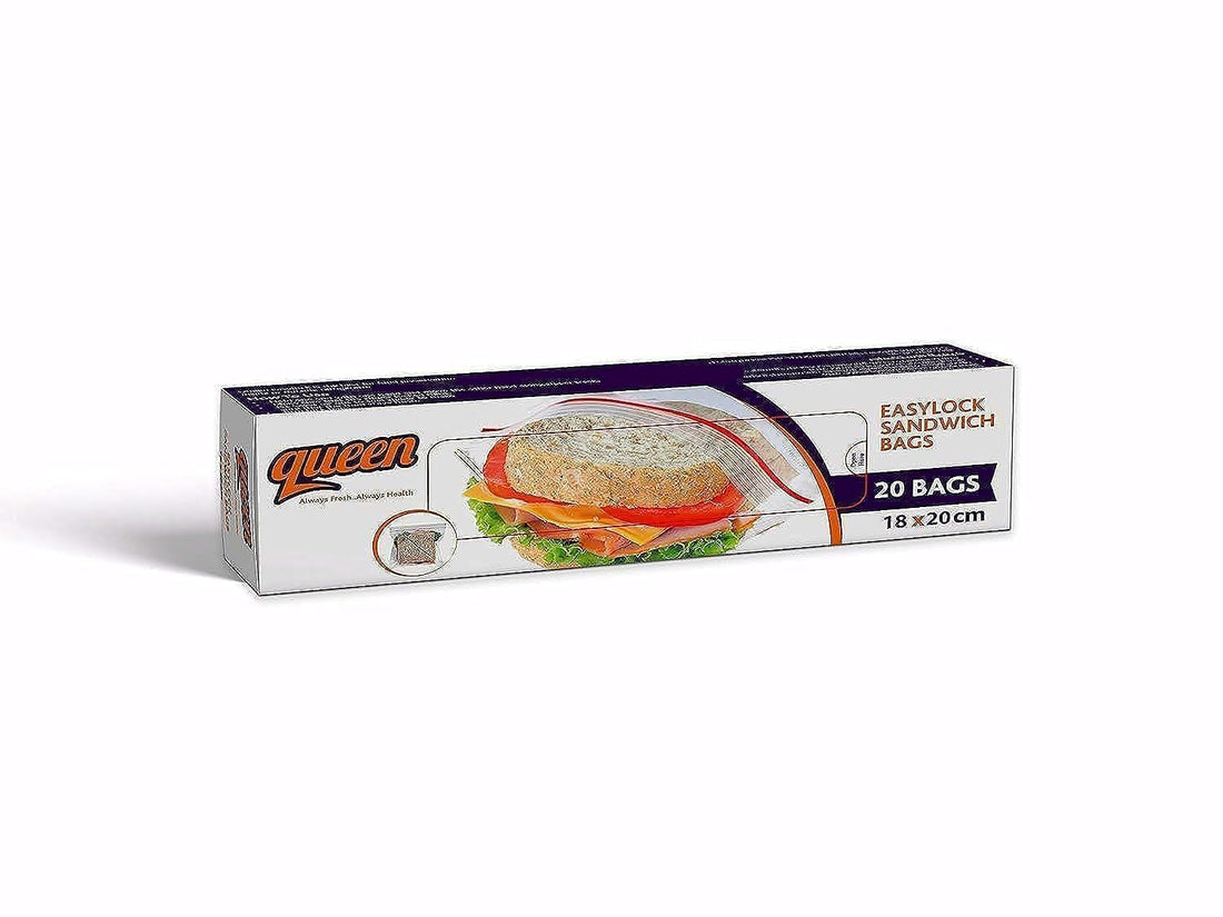 Queen easy lock sandwich bags, small size - 20 bags