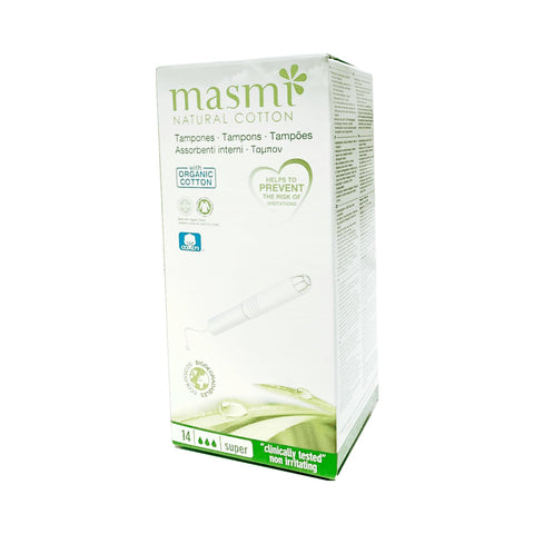 Masmi Organic Cotton Cardboard Applicator Tampon Super 14 pcs