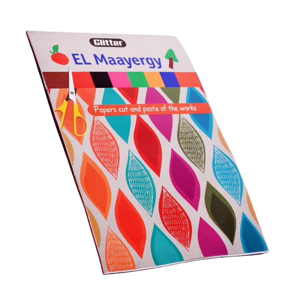 Elmaayergy L-66 Glitter Cut And Paste A5 With Durable Material, Suitable For School And Home