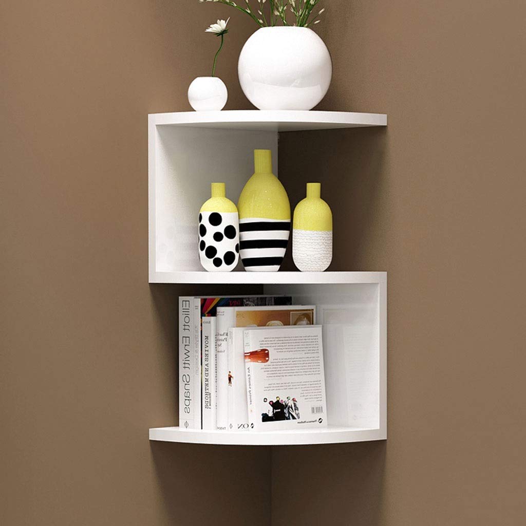 Shelf, Wooden Corner Storage Floating Shelves Wall-mounted Decorative Bedroom Living Room (Size : A)