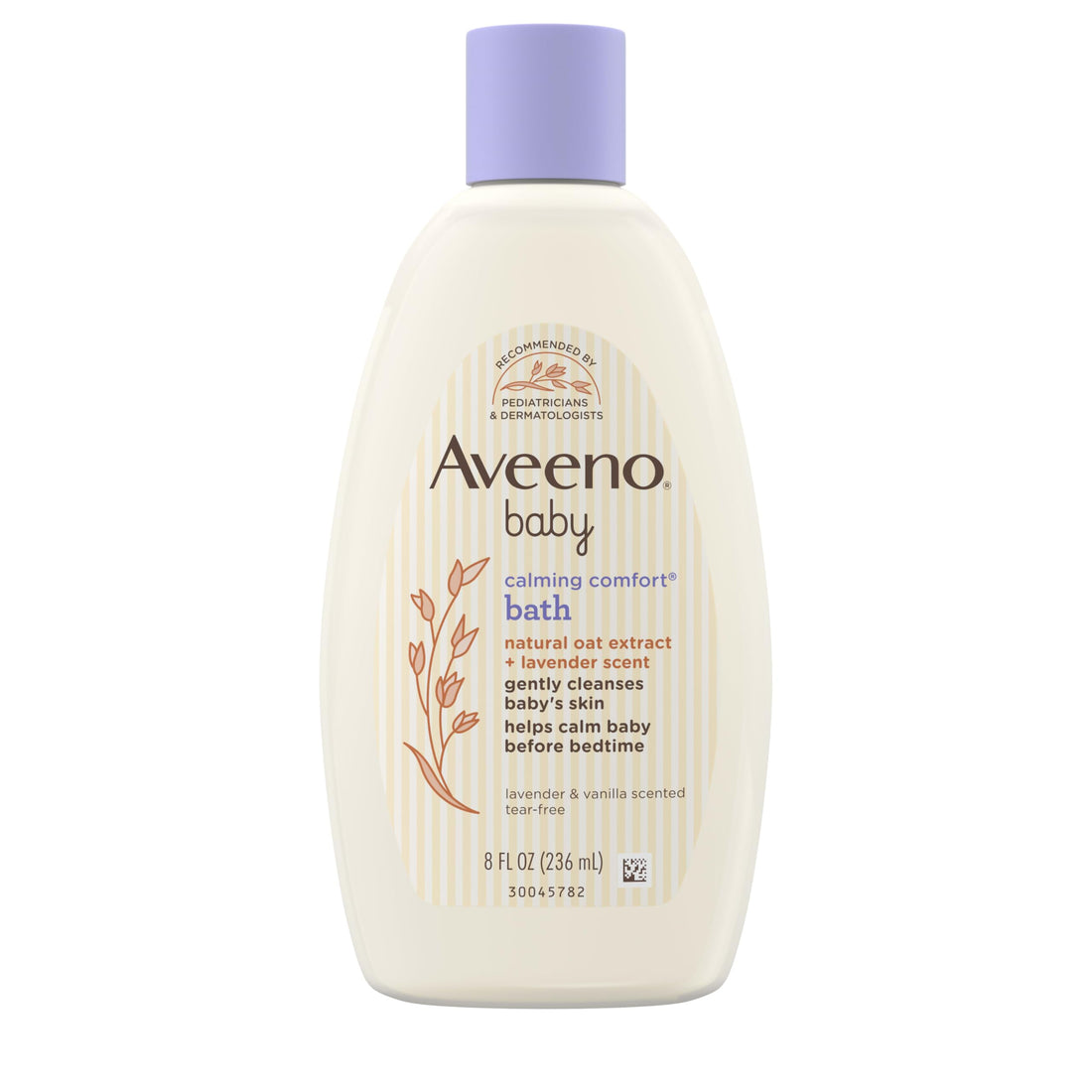 Aveeno Baby Calming Comfort Bath & Wash with Relaxing Lavender & Vanilla Scents & Natural Oat Extract, Hypoallergenic & Tear-Free Formula, Paraben-, Phthalate- & Soap-Free, 8 fl. oz