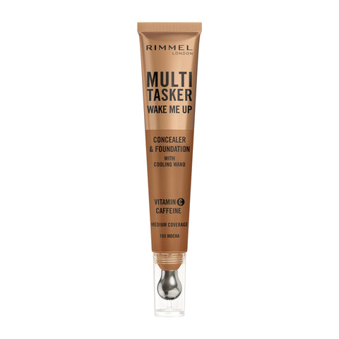 Rimmel Multi-Tasker Wake Me Up Foundation & Concealer, 100 Mocha, 20Ml