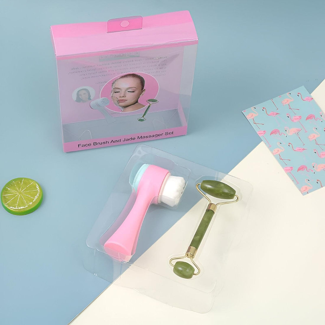 Jade Roller - The Perfect 2 in 1 Facial Cleansing Device to Promote Blood Circulation, Improve Skin Elasticity, Shrink Pores, Reduce Dark Circles and Puffiness, Achieve Smooth and Supple Skin