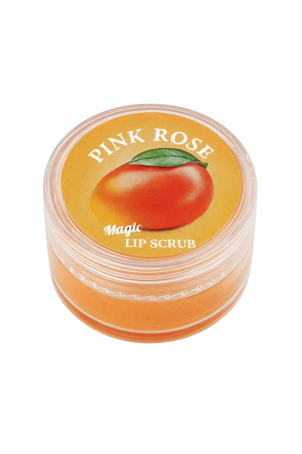 Pink Rose Magic Lip Scrub and Balm, Fruit-Flavoured (15g, Mango)