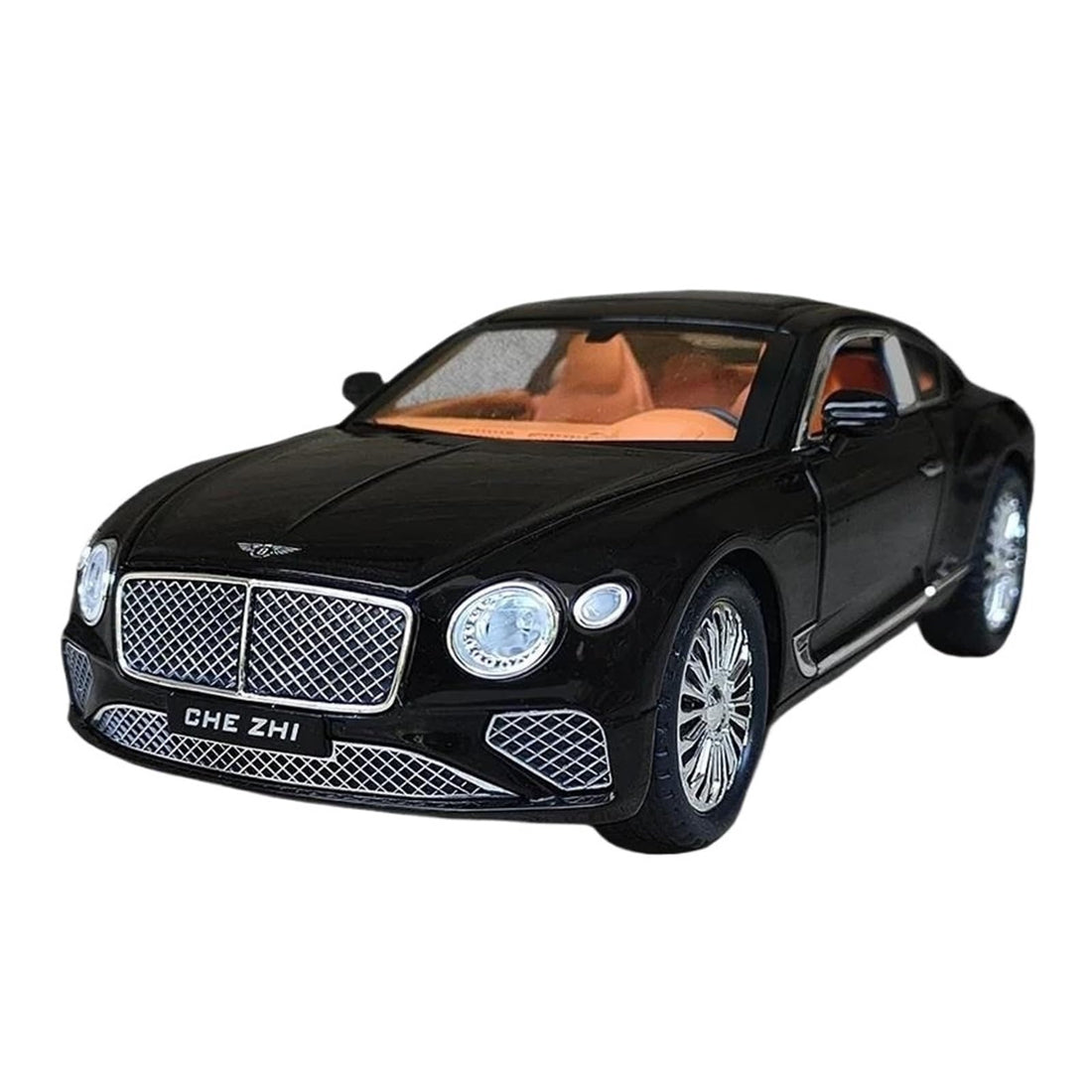 1:24 Für Bentley Continental GT Legierung Modell Auto Spielzeug Diecast Metall Casting Sound Und Licht Auto Spielzeug Fahrzeug Sammlerspielzeugautos(Schwarz)