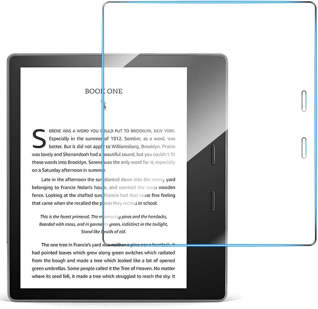 ecosystem Screen Protector for All-New Kindle Oasis 10th GEN 2019 Released 7 Inch, 1 Pack HD Clear 9H Hardness Anti-Scratch Tempered Glass Film High Touch Sensitivity Bubble Free Screen Protector