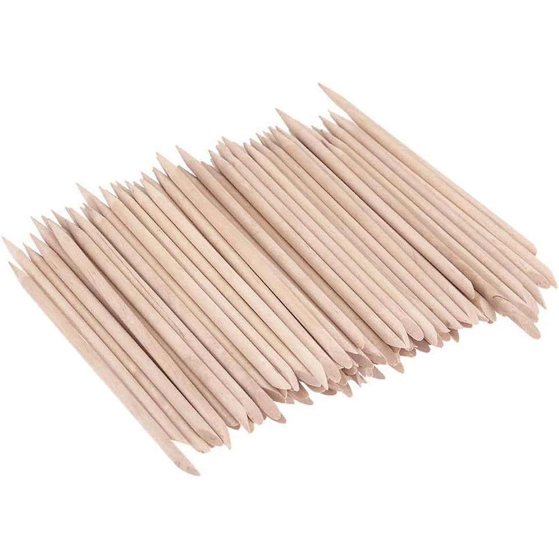 Nail Orange Sticks, Orange Wooden Sticks, for Double-End Multi Functional Cuticle Pusher Remover Nail Cleaning (100pcs)