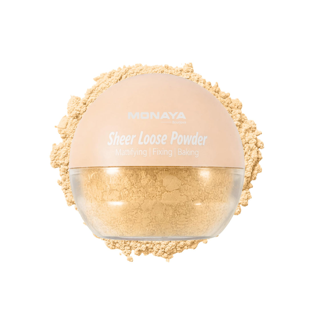 Monaya LP003 Sheer Loose Powder – Ultra-Fine Lightweight Setting Powder, Natural Soft-Matte Finish, Oil Control, Vegan & Cruelty-Free (OSL-LP003-LP102)