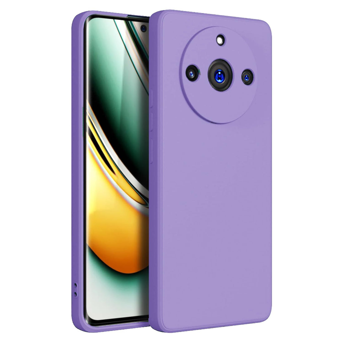 Soft Silicon Camera Protection Mobile Magic Case with Microfiber Lining For Oppo Realme 11 Pro/Oppo Realme 11 Pro Plus (Pro+) (Lavender)