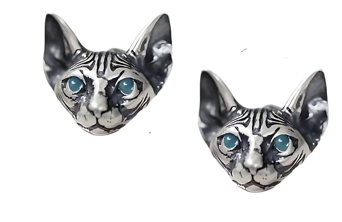 Earrings Cat S p h y n x For Women Romantic Fashion Day Wife Lover Family Member Perfect for Casual Attire Hand Made Animal Lovers-Metal