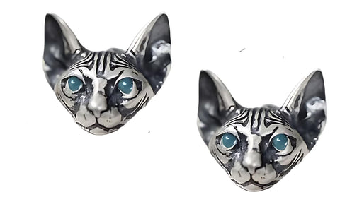 Earrings Cat S p h y n x For Women Romantic Fashion Day Wife Lover Family Member Perfect for Casual Attire Hand Made Animal Lovers-Metal