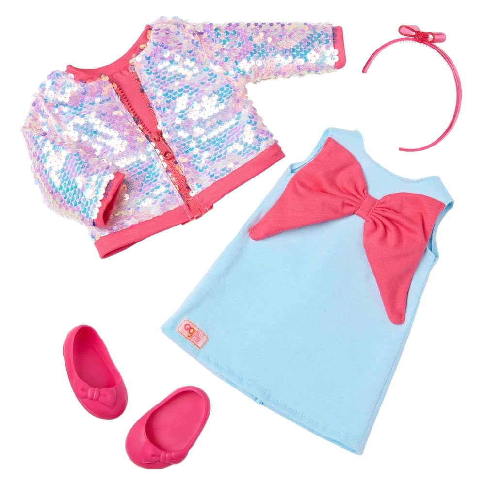 Outfit OG - Shine All Day - Blue Dress with Sequins for 18 Inch Doll