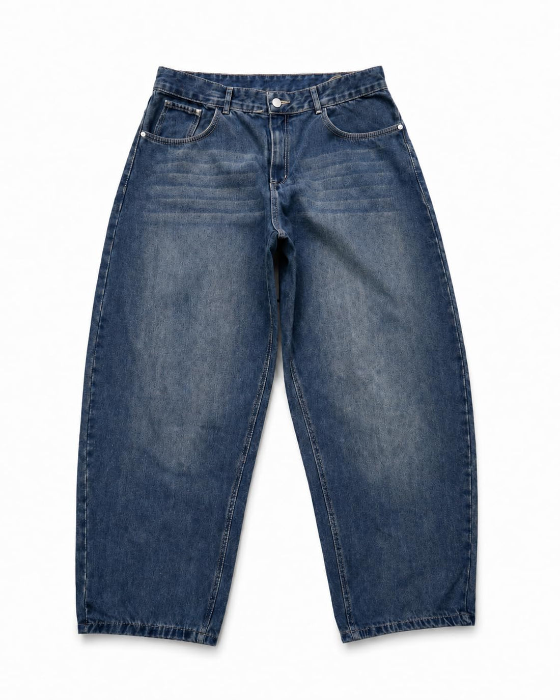 Men’s Baggy Wide Leg Jeans Loose Fit Denim Pants Casual Streetwear Relaxed Fit Straight Denim Trousers