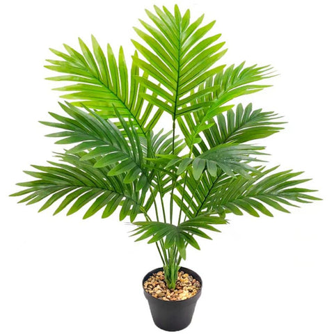 DXJ Artificial Plants Large Areca Artificial Palm Tree 68 cm High 12 Branches in Pot Artificial Plant Tropical Hawaii Green Fake Plant for Bedroom Office Garden Wedding Party Decoration