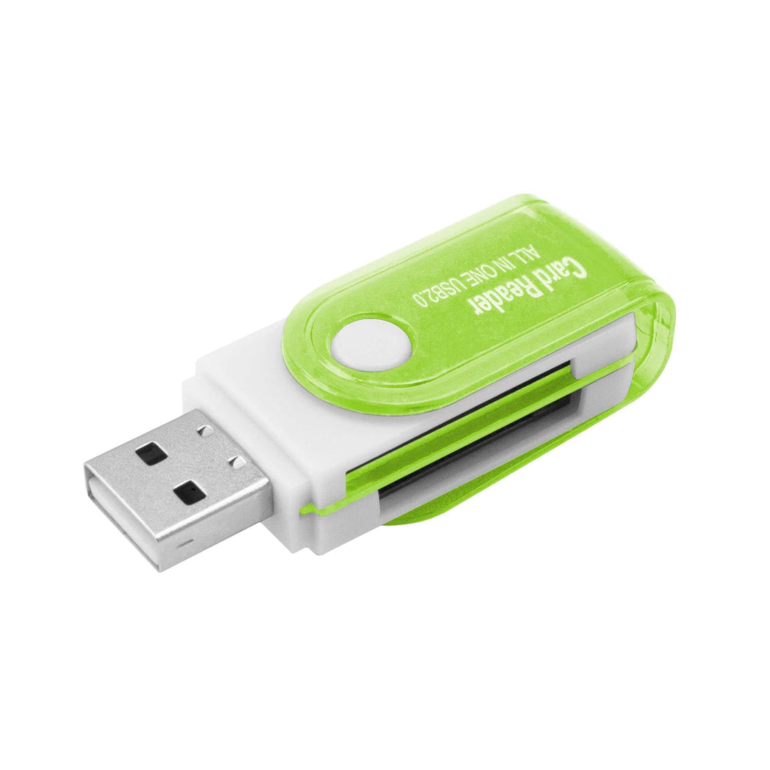 OcioDual 4 in 1 Multi USB Memory Card Reader MMC MicroSD TF Micro SD MS Pro Duo M2 USB Flash Adapter Green