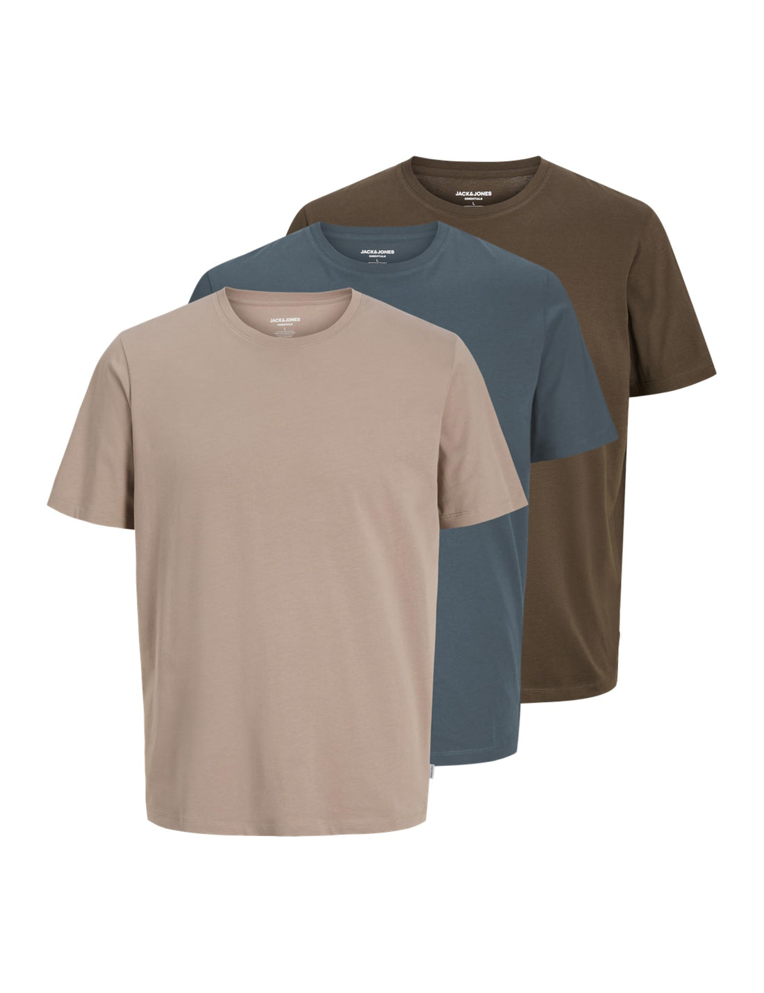 JACK & JONES Mens JJEORGANIC BASIC TEE SS O-NE 3PK MP NOOS Classic (pack of 1)