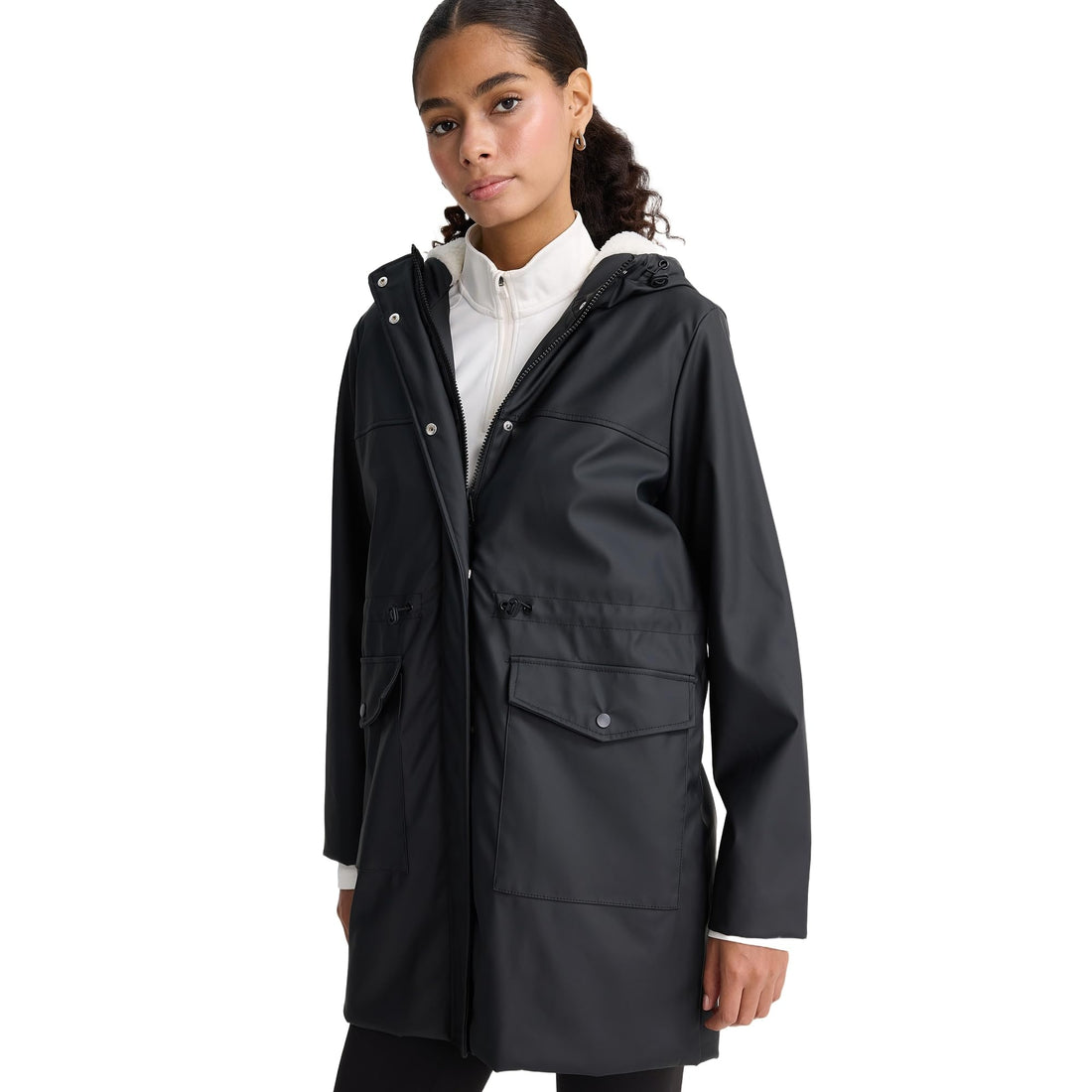 DeFacto Womens Special Collection Regular Fit Hooded Outer Wear Raincoat E8575AX Raincoat (pack of 1)