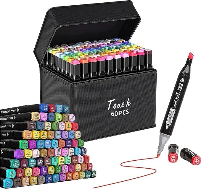 Fantastic-Kids-Toys 60 Piece Art Touch Marker Set