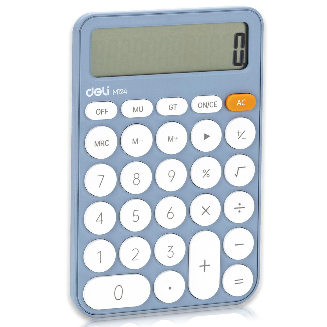 deli Cute Green Calculator Desktop Big Buttons Small Simple Handheld Calculator Basic with 12 Digit Large LCD Display Girls Aesthetic for Standard for School Home Office (Blue)