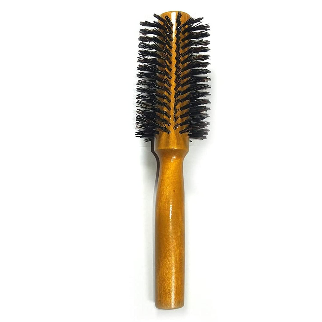 Round Bristle Hair Styling Brush - Blow Dryer and Hair Twist Brush with Natural Wood Handle
