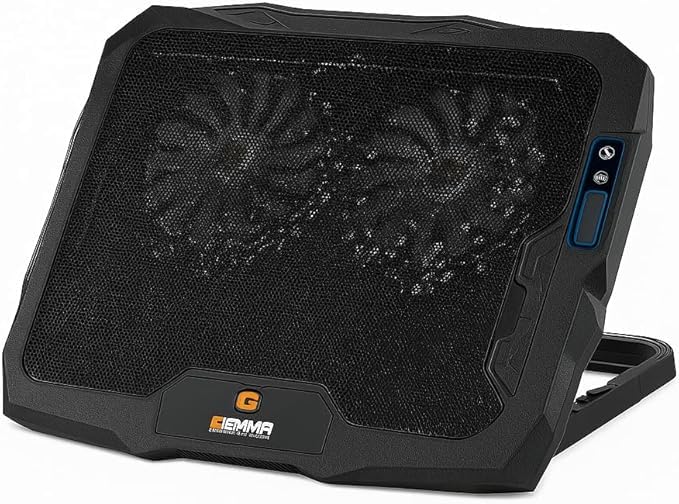 Gamma GT-18 Laptop Cooling Pad, 1500 RPM - Black