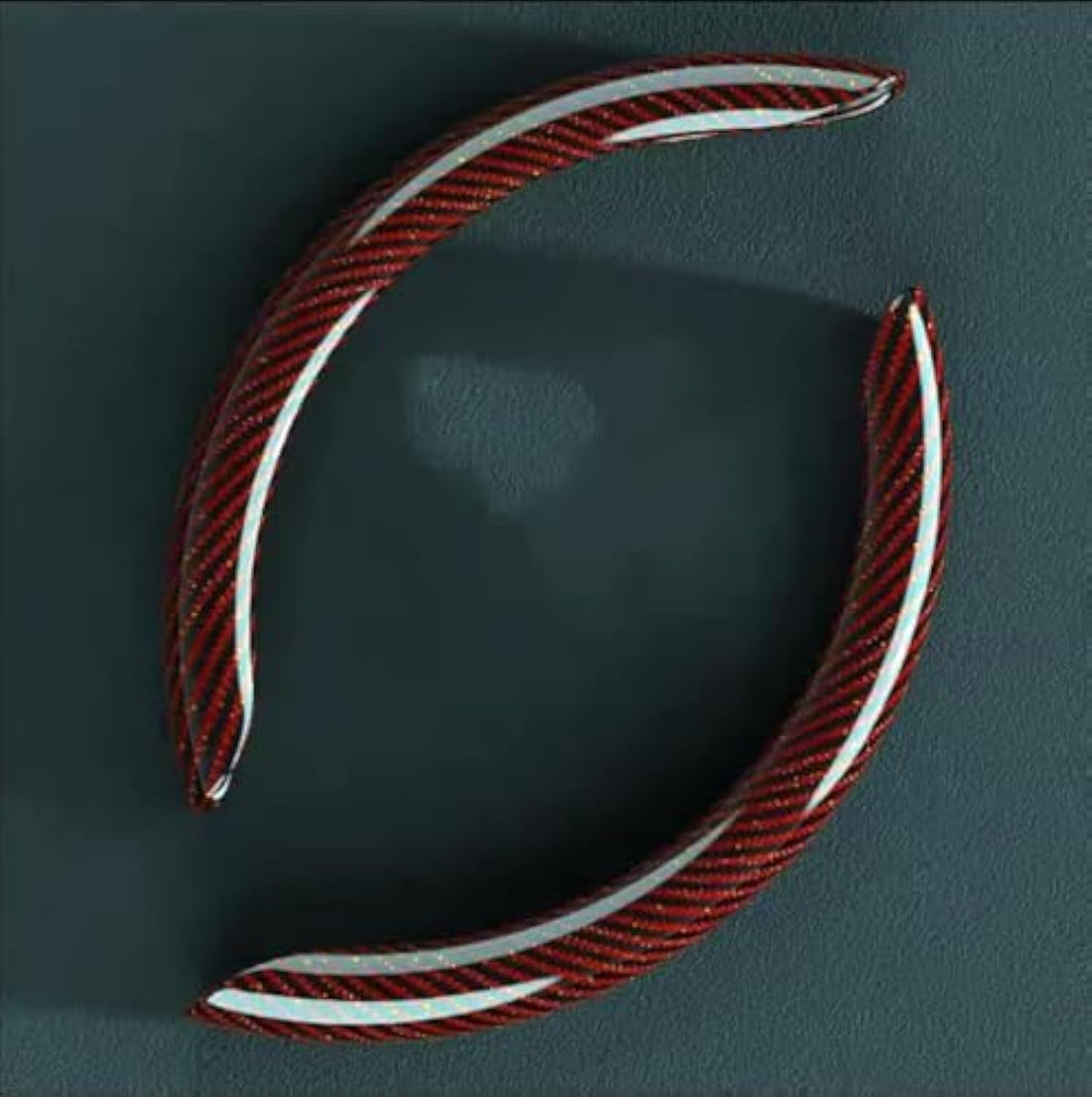 Carbon fiber Steering wheel Handle Cover (Red)