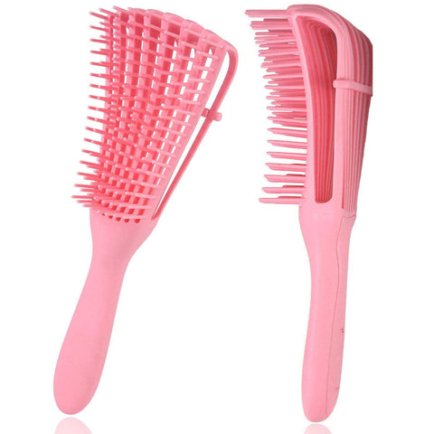 Sybf Detangling Brush For Curly Hair, Hair-Detangler For Afro Textured 3A To 4C Kinky Wavy For Wet/Dry/Long Thick Curly Hair,Improve Hair Texture-Easy Clean - Assorted Colors