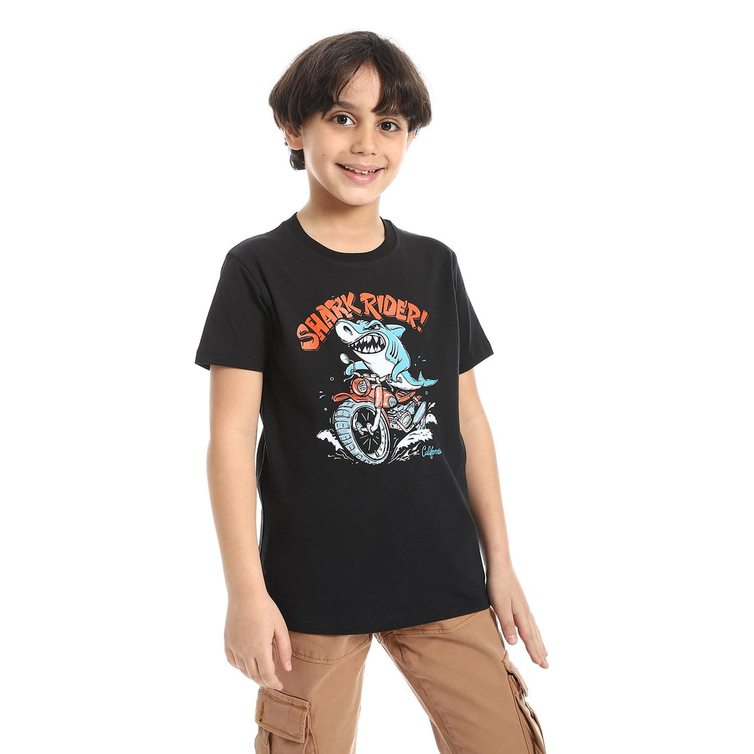 Andora Boys Printed Cotton Round T-Shirt Western