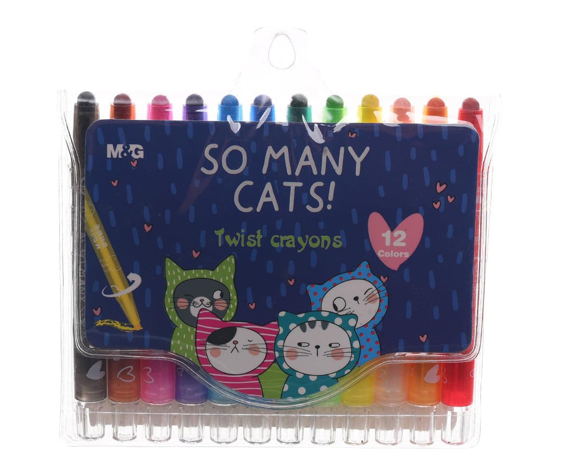 AGMX4336 twist Crayons Colors - 12 Colors