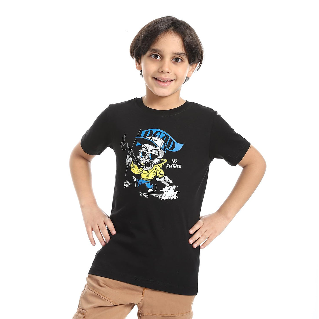 Andora Boys Printed Cotton Round T-Shirt Western (pack of 1)