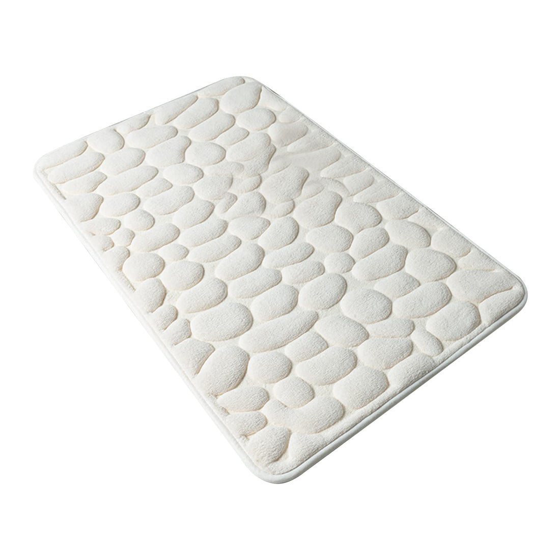 Bath Mat,Cobblestone Embossed Soft Memory Foam Pad,Water Absorbent Non Slip Floor Mat,Door Mat or Chair,Machine Washable