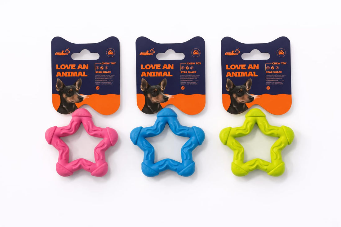 Star Shape Dog Chew Toy, Available in 3 Colors (Yellow)