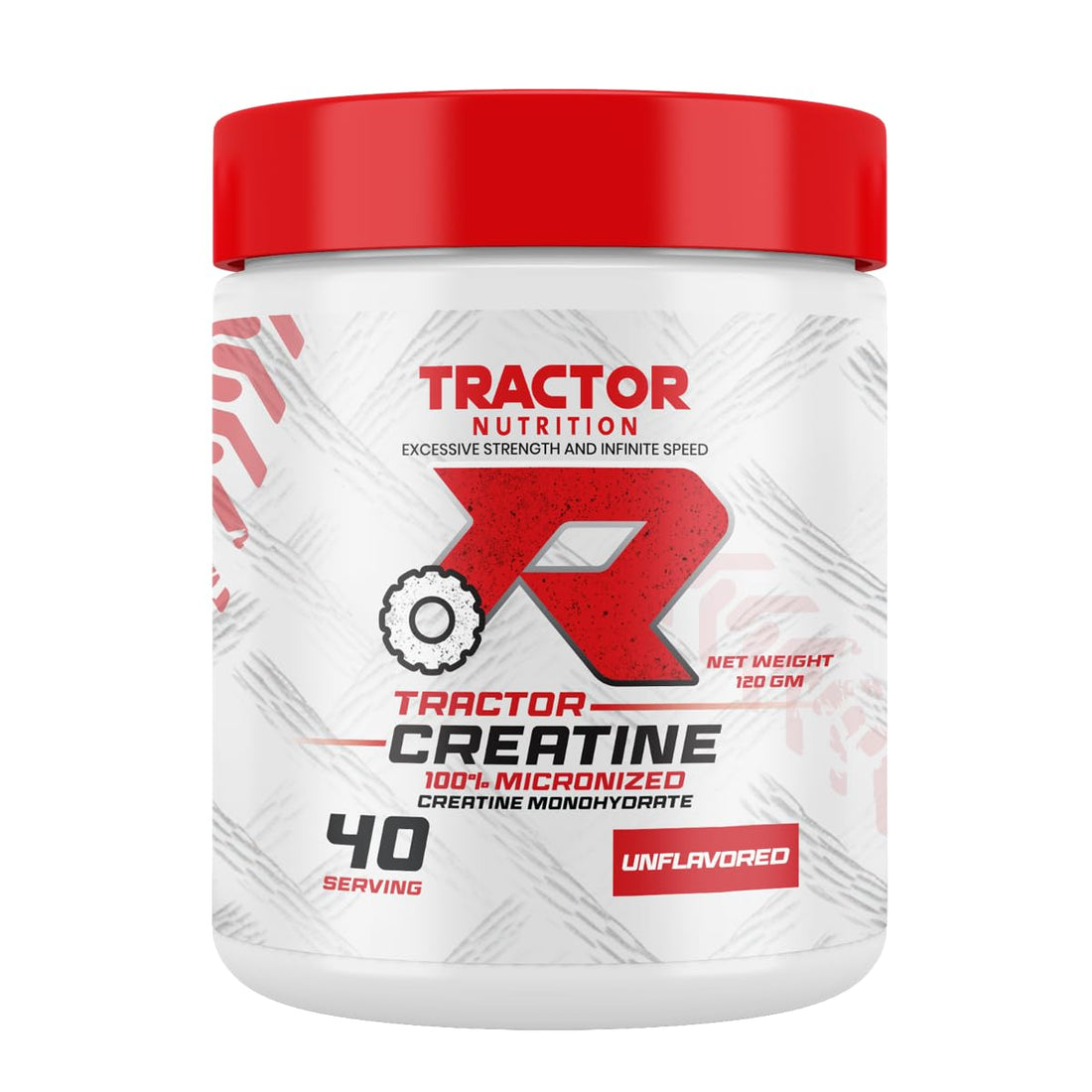 Tractor Nutrition Creatine Powder 5000mg | Micronized Creatine Monohydrate | Strength, Endurance & Recovery Support | 40 Servings | Unflavored, Non-GMO & Gluten Fre