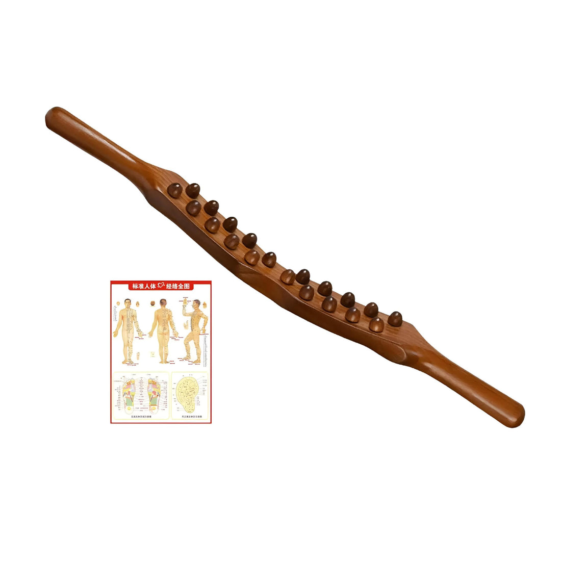Generic Wooden Massage Stick - Experience the benefits of this durable wooden massager designed for cellulite reduction, body care and relaxation, making it a for friends and family.