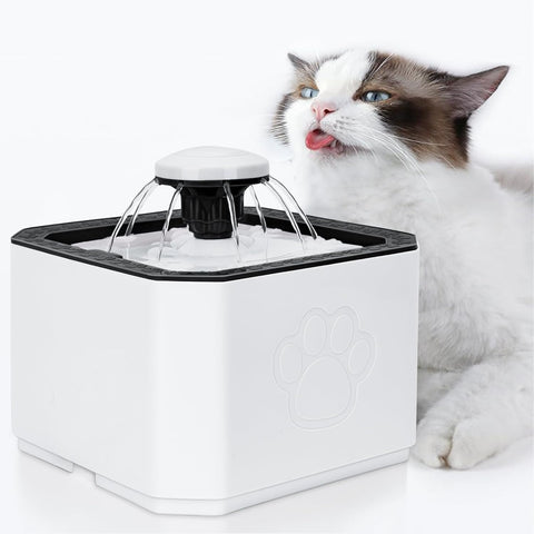 Pet Water Dispenser for Cats & Dogs - Pet Specific Drinking Cup, Water Pump Fountain Feeder, BPA Free, Automatic Recirculating Intelligent Drinking Bowl Cycle Filter, Pet Supplies, SB-277