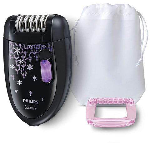 Philips hp6422 satinelle essential compact epilator for legs, 2 accessories, corded epilator, ergonomic handle