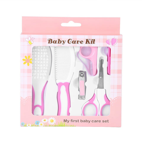 Fdit 6pcs Convenient Daily Baby Nail Clipper Scissors Hair Brush Comb Manicure Care Kit for Newborn Infant Toddler Kids()