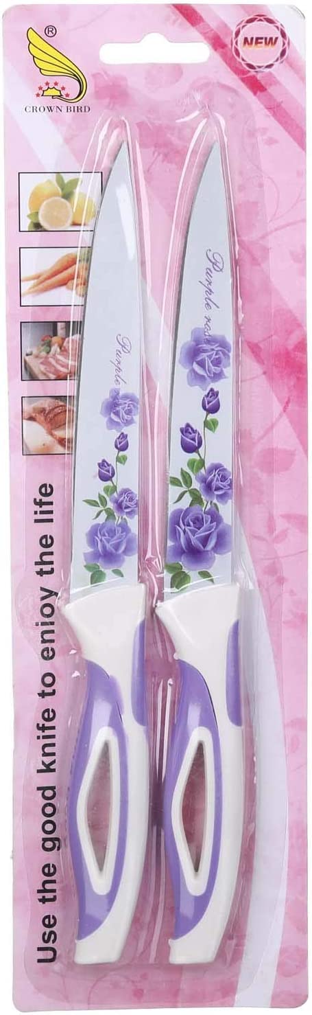 Crown Bird Ceramic Kitchen Knife Set, 2 Pieces - Assorted Colors