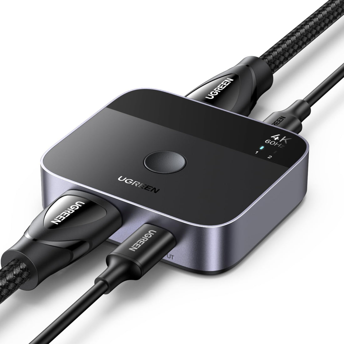 UGREEN 4K HDMI Switch 2PC USB C + 2X1 H D M I Splitter Display Screen Plug & Play, HD Audio Sync, ESD Protection for Laptop, TV Box/Stick, PC, PS5/4/3, Xbox 360/One