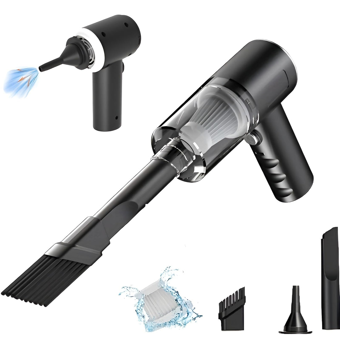 3 in 1 Rechargeable Cordless Vacuum Cleaner (Suction and Repellent) for Car, Home, Office, PC Cleaning - Portable Lightweight 120W