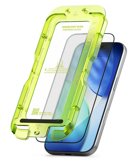 Ringke Easy Slide for iPhone 17 Pro Max Screen Protector with Installation Tool [2 Pack] [Shatterproof] HD Quality Scratch Resistant 9H Tempered Glass