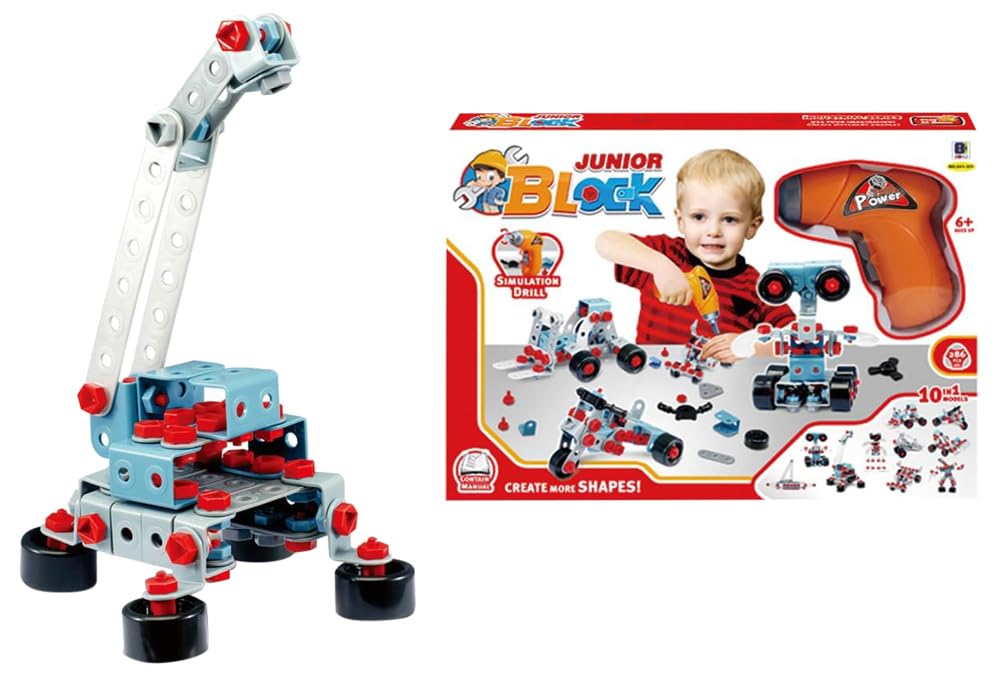 Awlad Farghaly 661-301 Metal Meccano Shapes Toy Set with Drill